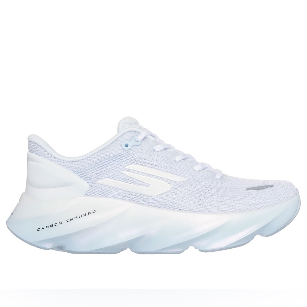 Skechers Women's White and Light Blue aero burst